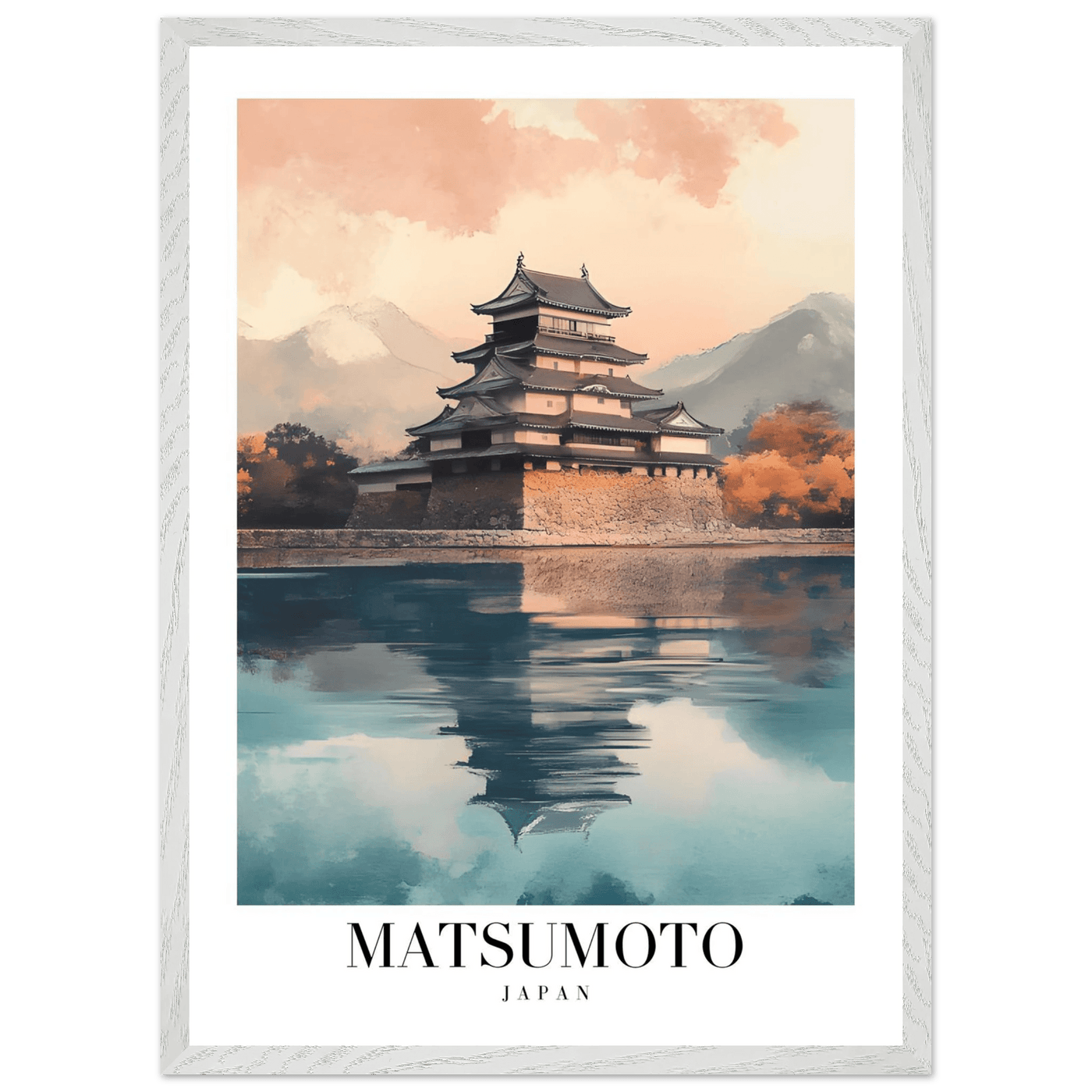 Matsumoto Japan Framed Poster – Serene Travel Wall Art with Wooden Frame - Vibrantwalls