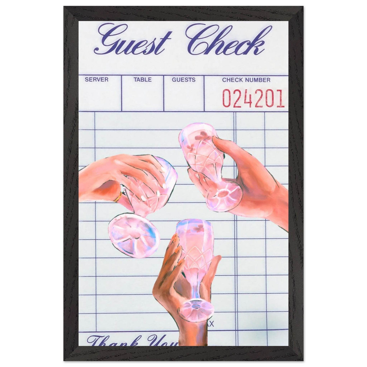 Retro Aesthetic Guest Check - Vibrantwalls