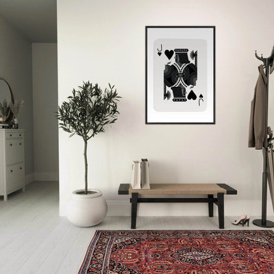 Minimalist Jack of Spades Poker Card Print - Mounted Framed Eco-Friendly Art, Various Sizes & Finishes - Vibrantwalls