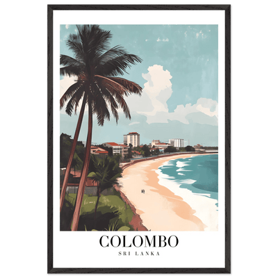 Colombo Sri Lanka Framed Poster – Vintage Coastal Art with Wooden Frame in Multiple Sizes & Finishes - Vibrantwalls