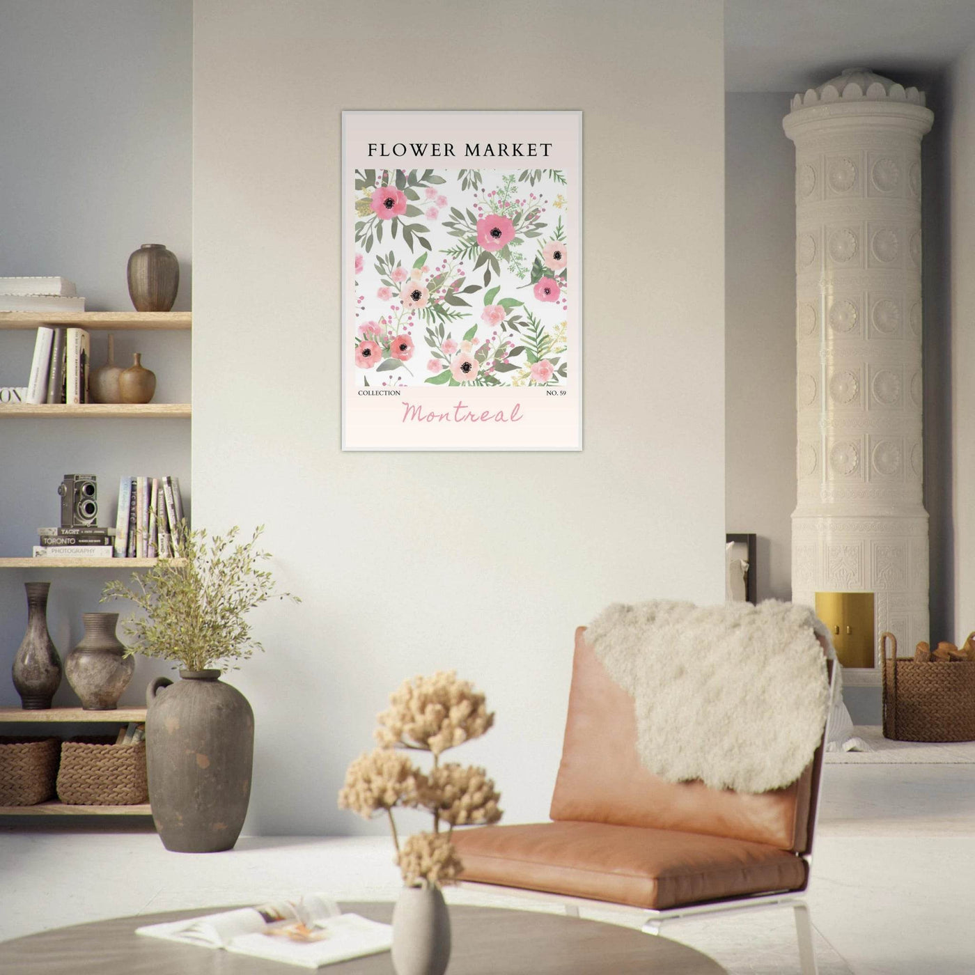 Flower Market Collection: Montreal – Whimsical Floral Art Prints | Ready-to-Hang Framed Posters - Vibrantwalls