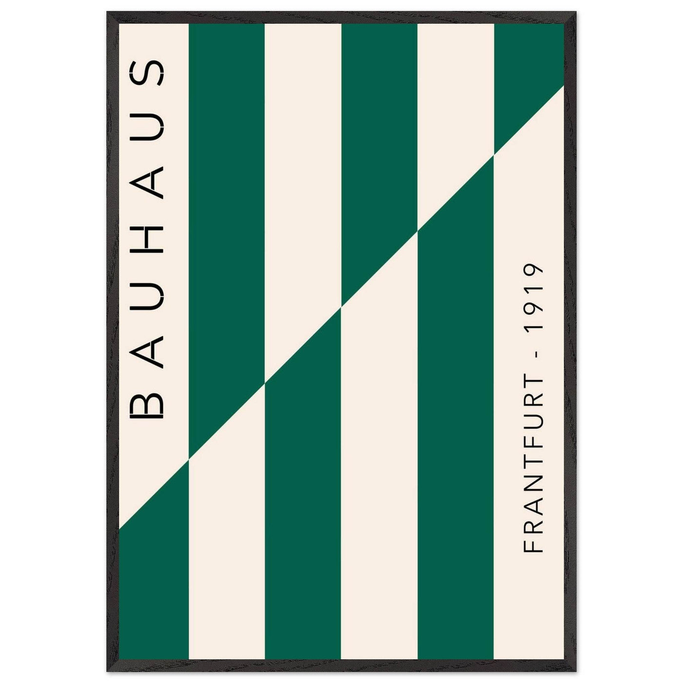 Bauhaus Emerald Green & Cream Modern - Vibrantwalls