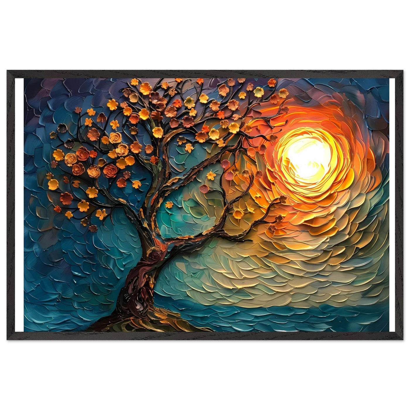 Tree of Life Textured Sunset Palette - Vibrantwalls