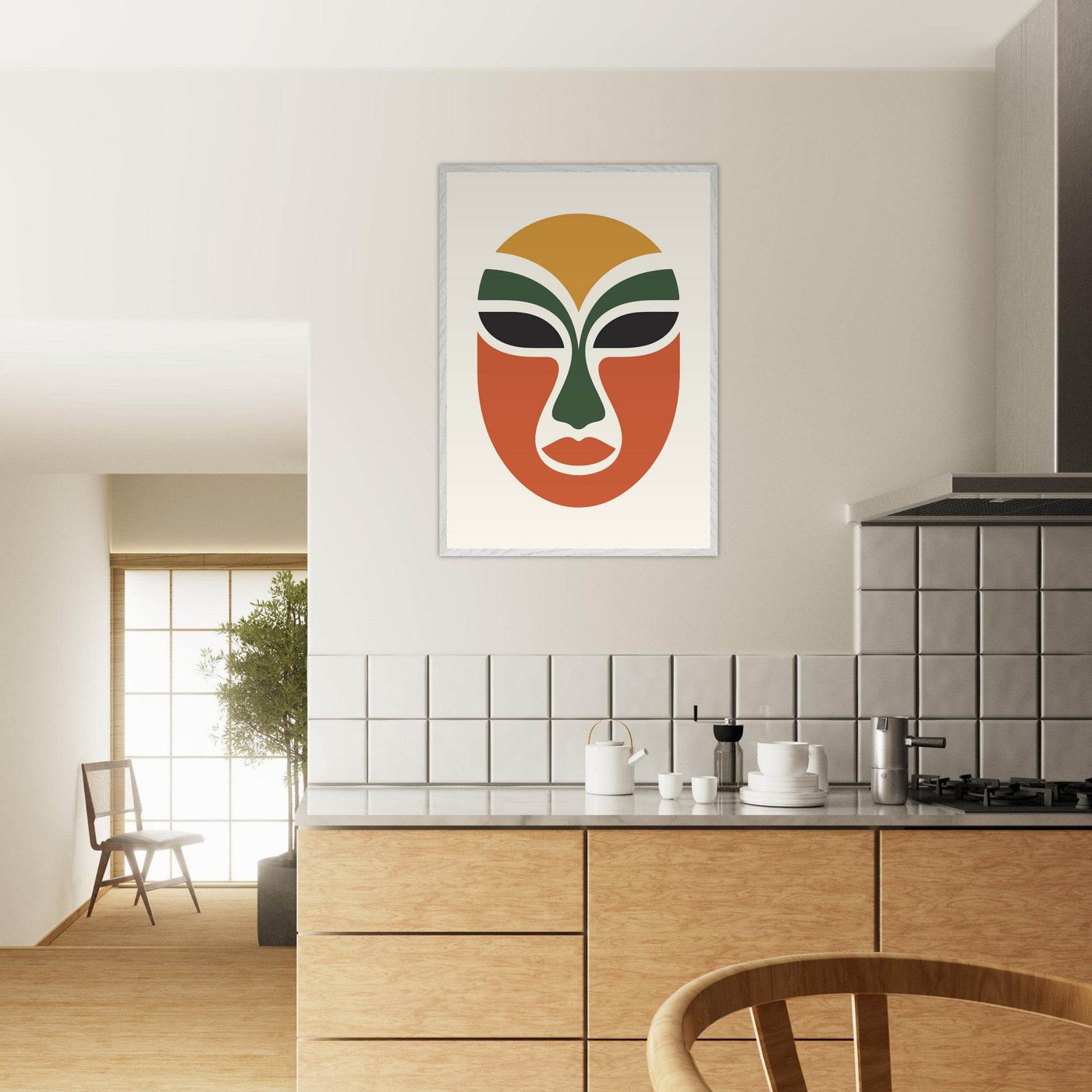 Abstract Tribal Mask - Vibrantwalls