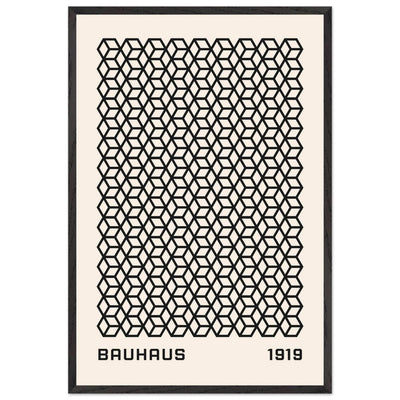 Bauhaus 1919 Geometric Cube Pattern Art Print – Modern Minimalist Framed Poster in Multiple Sizes - Vibrantwalls