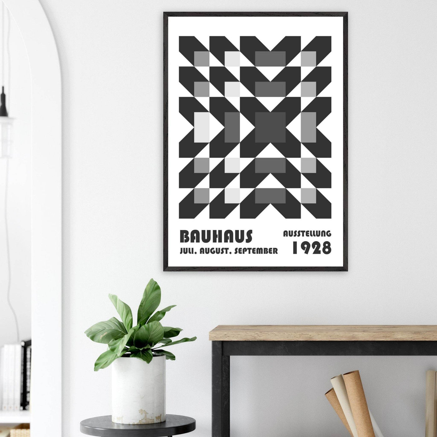 Bauhaus-Style Geometric Grid - Vibrantwalls