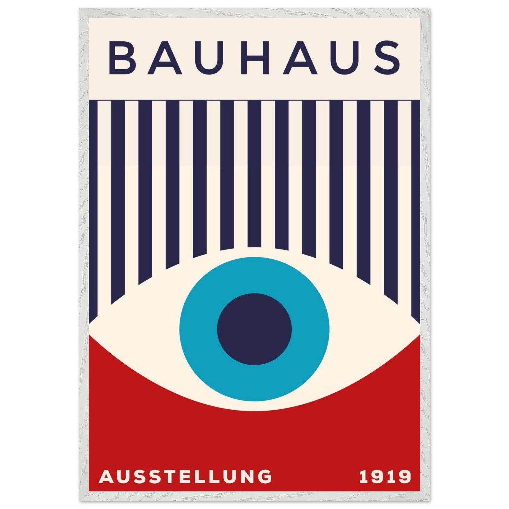 Bauhaus Geometric Eye 1919 Movement Style Design Poster Wall Art - Vibrantwalls