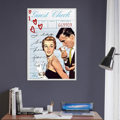 Retro Romance Cocktail Vintage Love Bar Art - Vibrantwalls