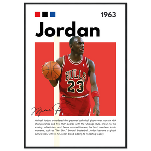 Michael Jordan Air Jordan Bulls Retro Print 70x100 cm 28x40″ Black frame Vibrantwalls