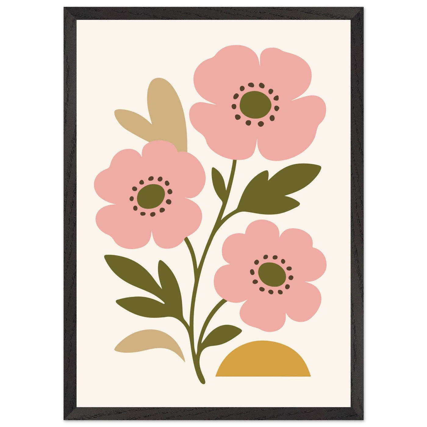 Abstract Floral Bloom - Minimalist Pink Flowers - Vibrantwalls