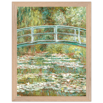 Bridge Over a Pond Art Print - Water Lilies Decorative Artwork for Your Space - Vibrantwalls