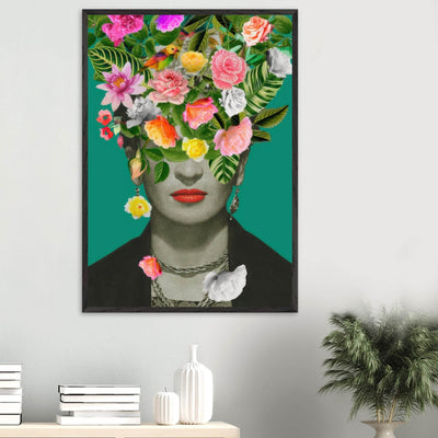 Floral Frida Artwork - Vibrant and Inspiring Home Decor - Vibrantwalls