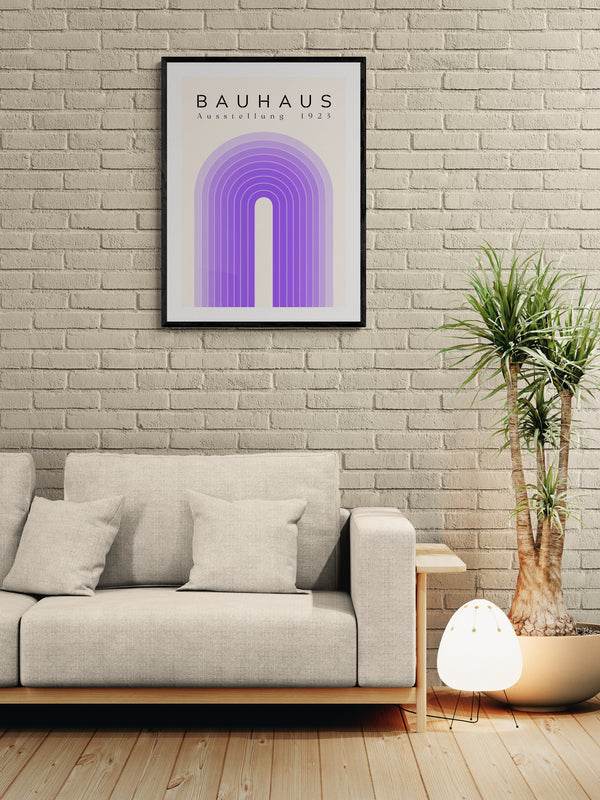 Bauhaus Ausstellung 1923 Violet Movement Style Design Wall Art - Vibrantwalls