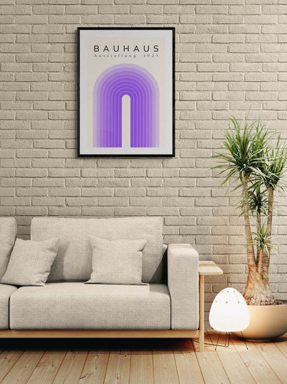 Bauhaus Ausstellung 1923 Violet Movement Style Design Wall Art - Vibrantwalls