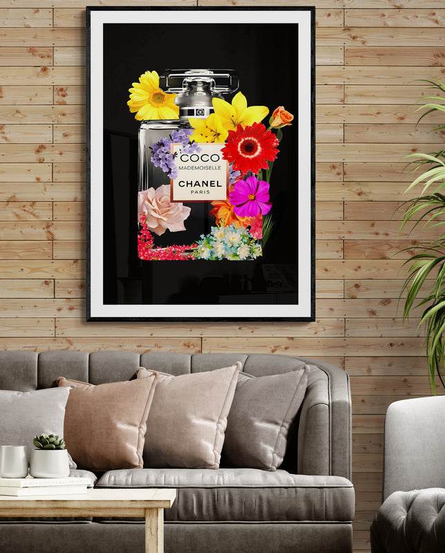 Vibrant Coco Mademoiselle Floral Art Print - Premium Framed Wall Decor in Your Choice of Size & Finish - Vibrantwalls