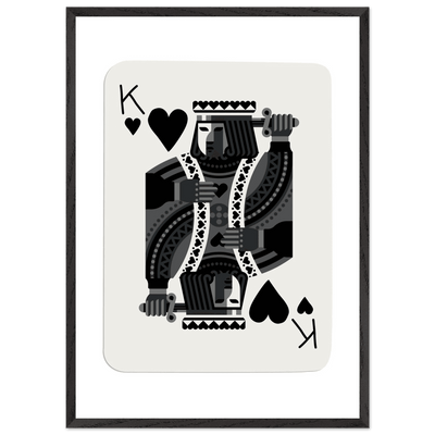 King of Spades Modern Minimalist Poker Card Art - Mounted Framed Poster, Eco-Friendly Wood Frame in Your Choice of Style - Vibrantwalls