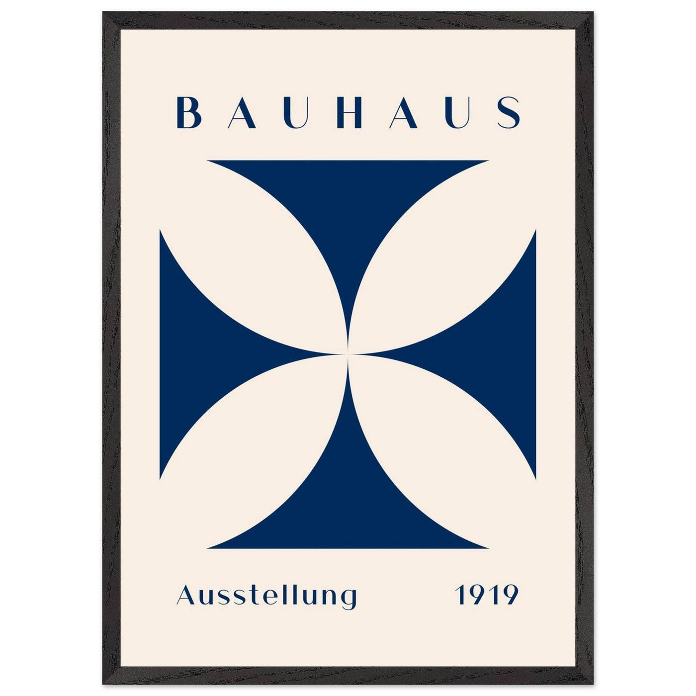 Bauhaus Exhibition 1919 - Navy Cream - Vibrantwalls