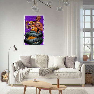 Kobe Bryant 'Black Mamba' Pop Art Poster – Eco-Friendly, Framed & Ready to Hang - Vibrantwalls