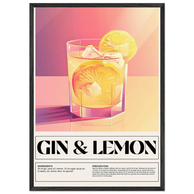 Gin & Lemon Print - Vibrantwalls