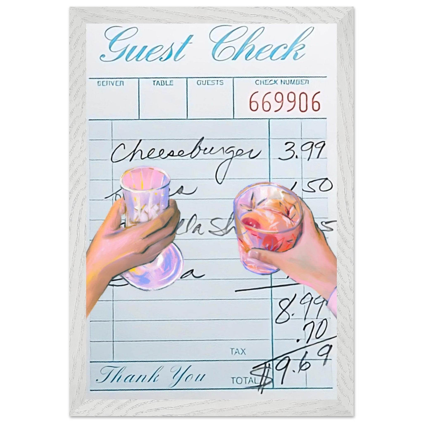 Retro Bar Tab Art - Vibrantwalls