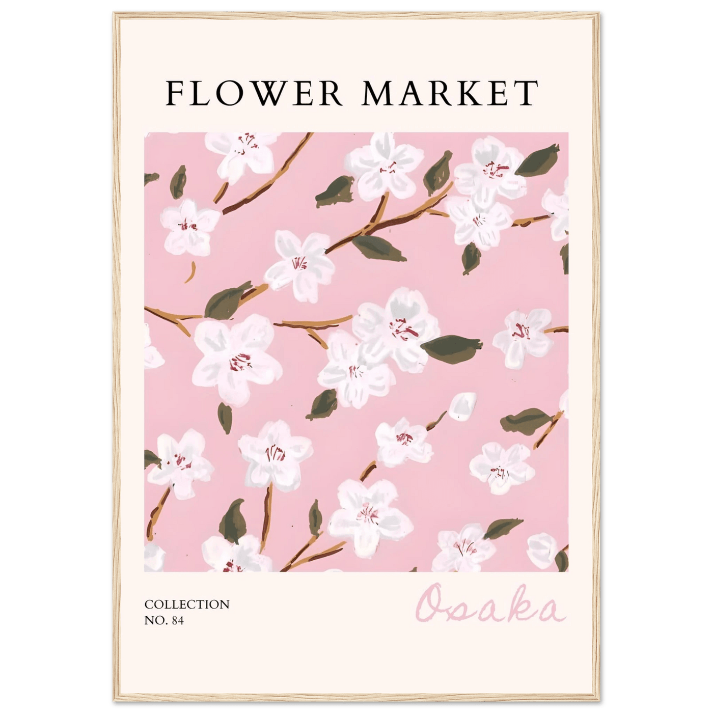 Sakura Pink Bloom Framed Poster – Delicate Floral Art Print | Ready-to-Hang in Your Choice of Frame - Vibrantwalls