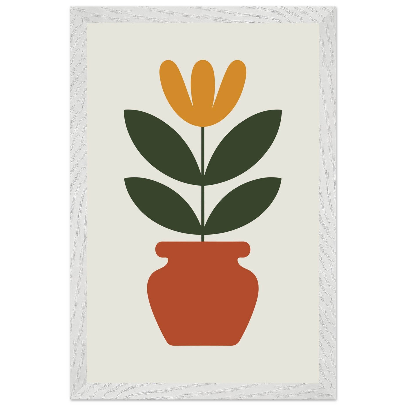 Abstract Potted Floral Art - Vibrantwalls