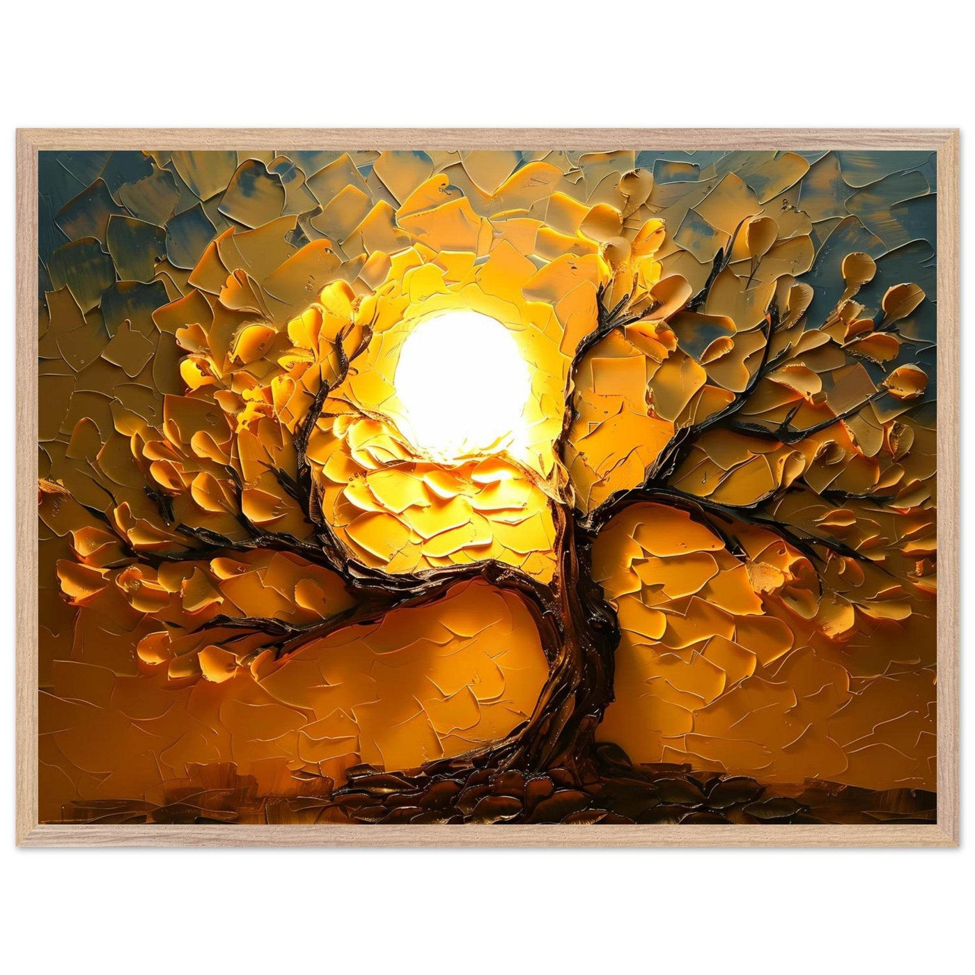 Textured Golden Tree of Life - Vibrantwalls