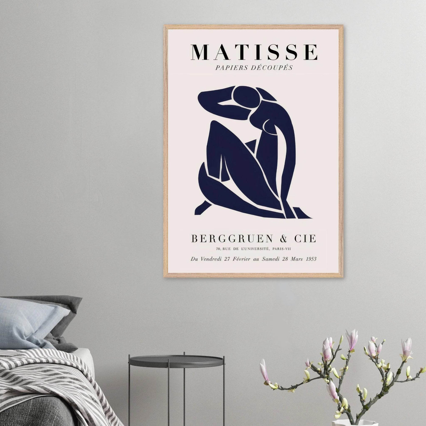 Papiers Découpés Blue Nude II Artwork - Elegant Piece for Your Space - Vibrantwalls