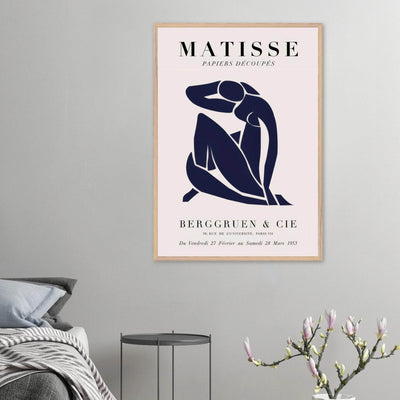 Papiers Découpés Blue Nude II Artwork - Elegant Piece for Your Space - Vibrantwalls