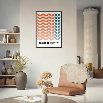 Bauhaus-Style The Blue Waves - Vibrantwalls