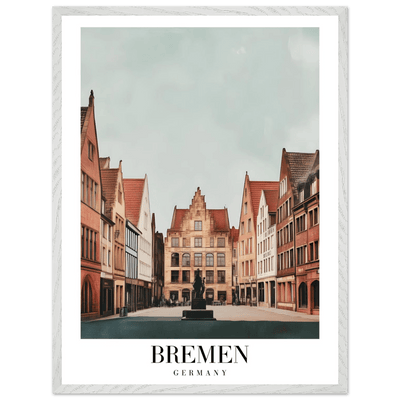 Bremen Germany Framed Poster – Vintage Cityscape Wall Art with Customizable Wooden Frame - Vibrantwalls