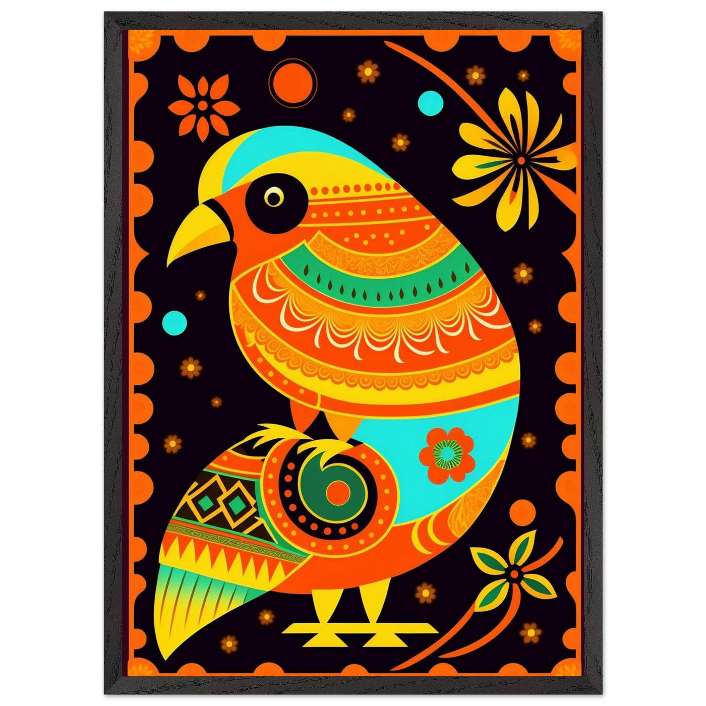 Vibrant Tribal Bird Art - Vibrantwalls