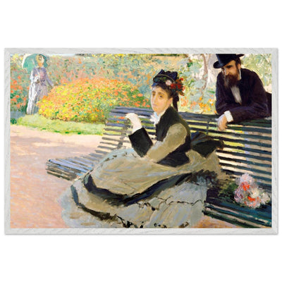 Camille Monet Garden Bench Art – Exquisite Artwork for Garden Lovers - Vibrantwalls