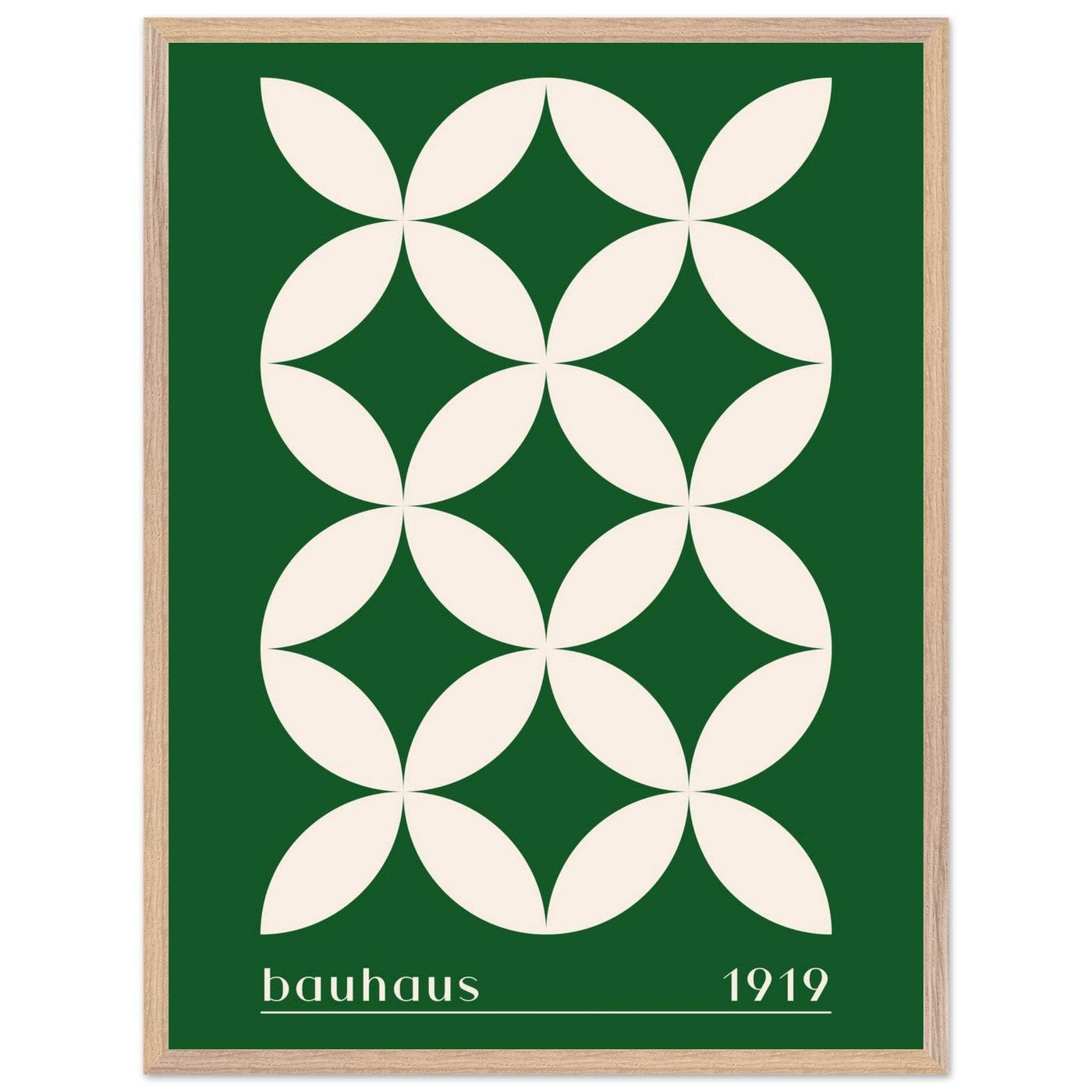 Bauhaus 1919 Green & Beige - Vibrantwalls