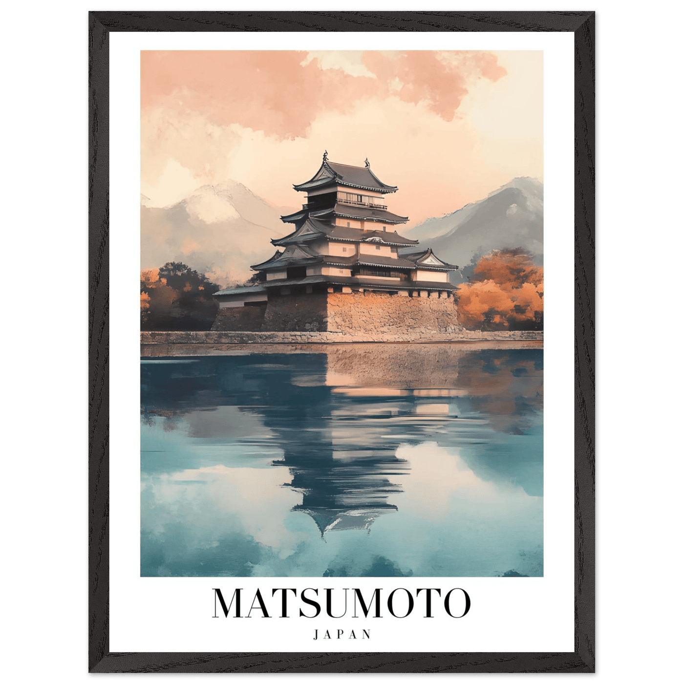 Matsumoto Japan Framed Poster – Serene Travel Wall Art with Wooden Frame - Vibrantwalls