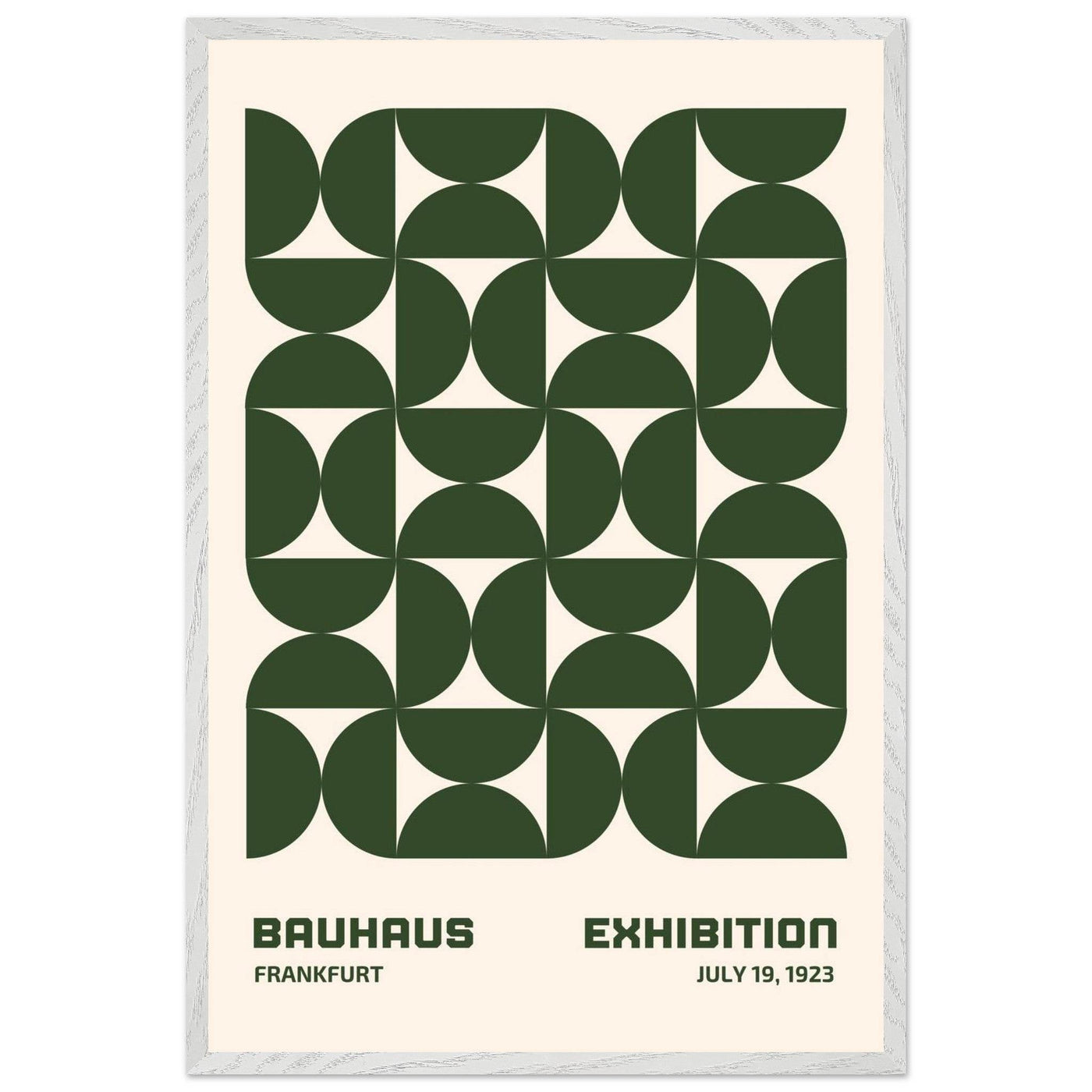 Bauhaus Forest Green & Cream Modern - Vibrantwalls