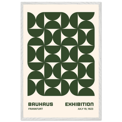 Bauhaus Forest Green & Cream Modern - Vibrantwalls