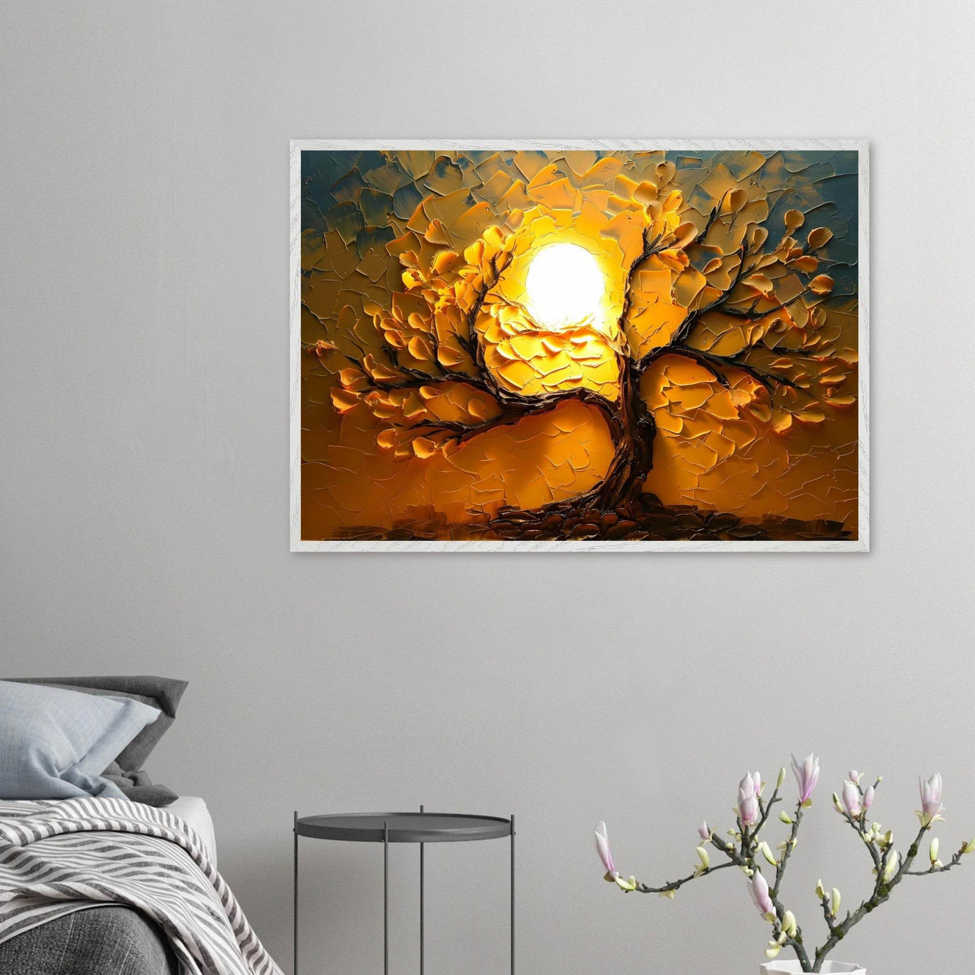 Textured Golden Tree of Life - Vibrantwalls