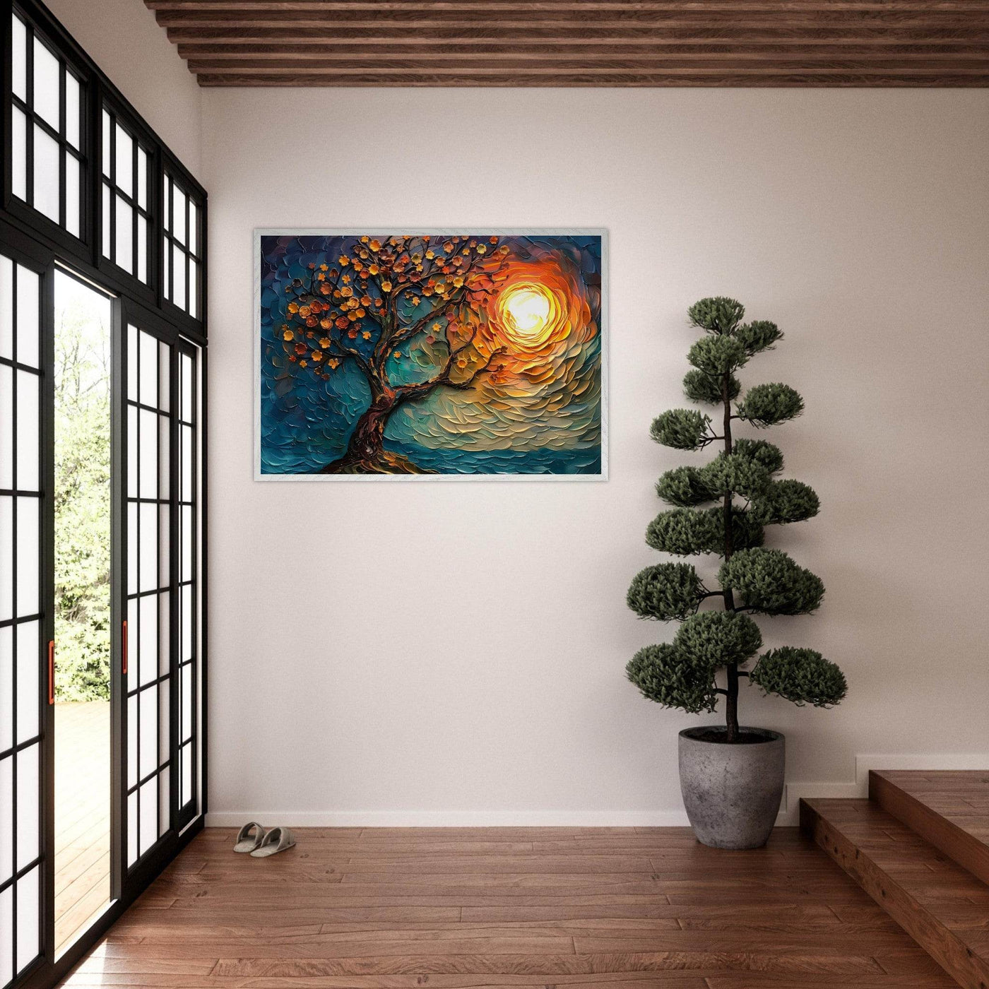 Tree of Life Textured Sunset Palette - Vibrantwalls