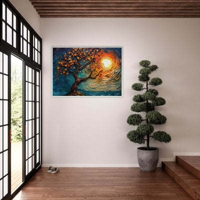 Tree of Life Textured Sunset Palette - Vibrantwalls