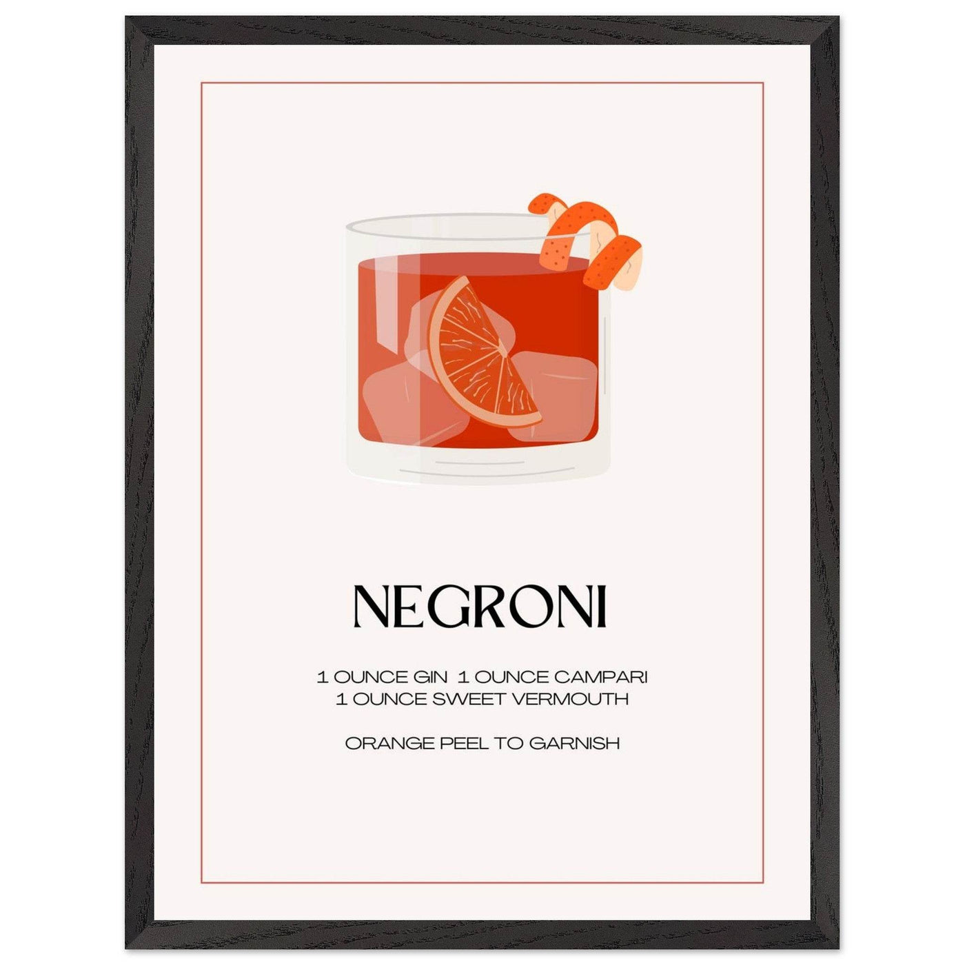 Negroni Cocktail Recipe - Vibrantwalls