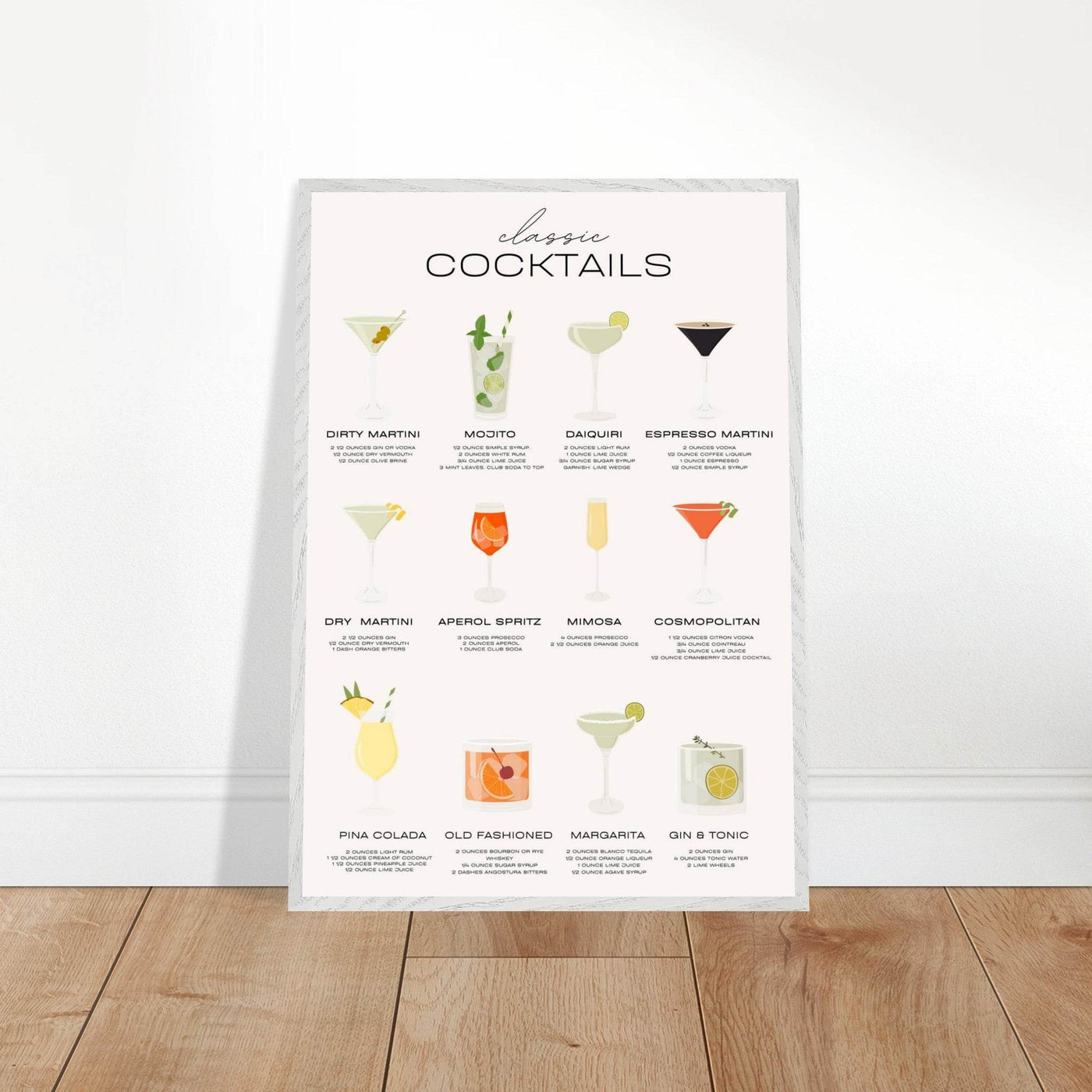 Classic Cocktail Recipe - Vibrantwalls