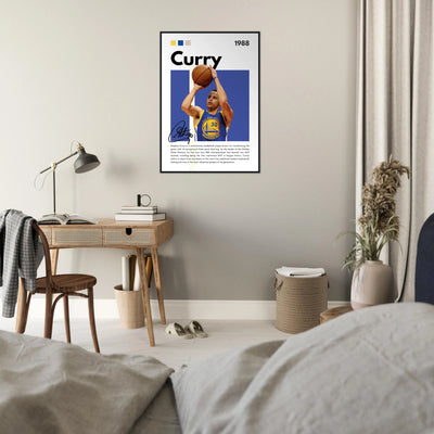 Stephen Curry Golden State Warriors Vintage Art Vibrantwalls