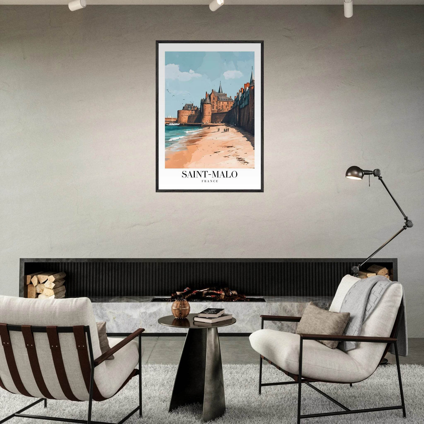 Saint-Malo France Framed Poster – Vintage Coastal Wall Art with Custom Wooden Frame - Vibrantwalls