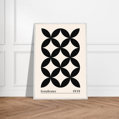Bauhaus 1919 Black & Beige Circles - Vibrantwalls