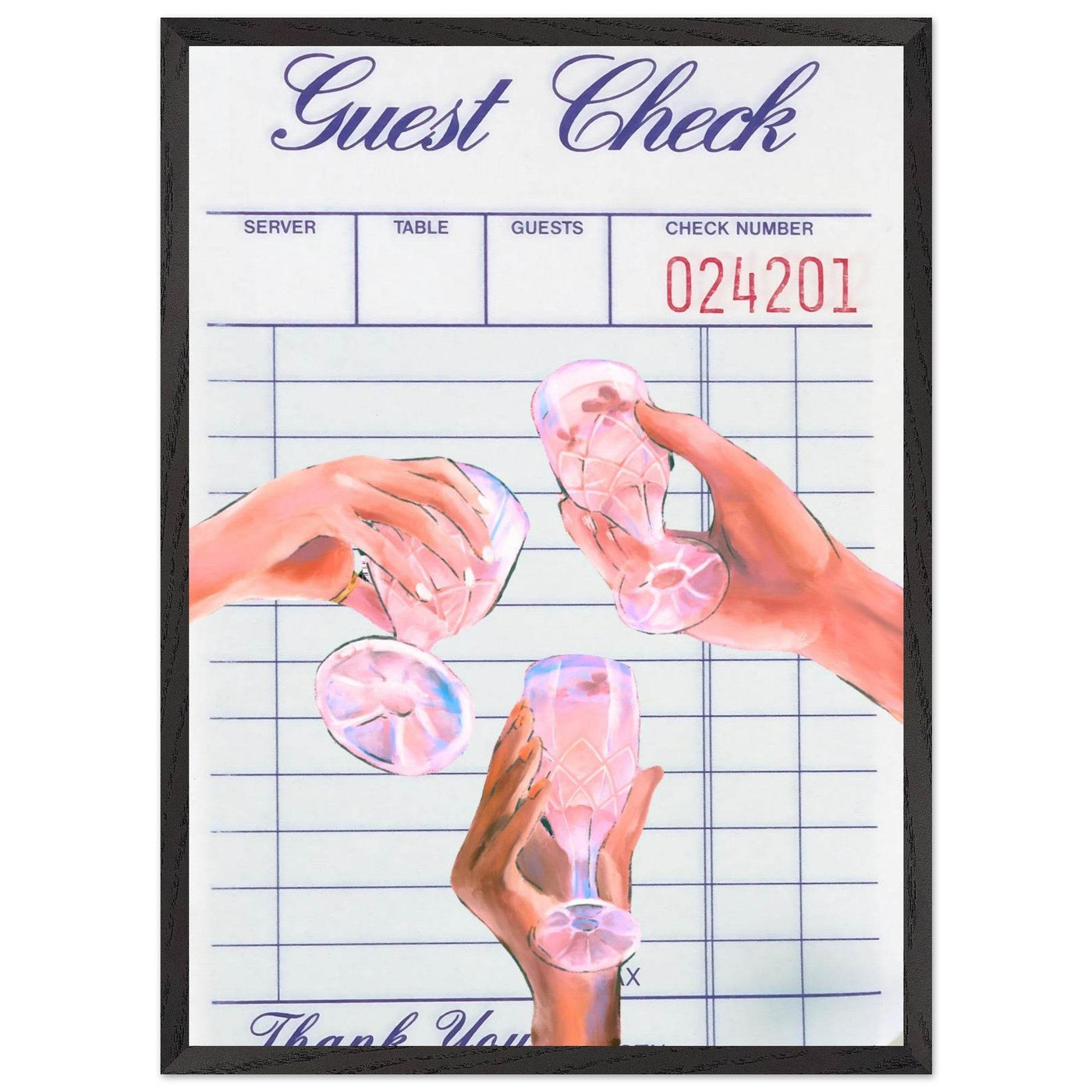 Retro Aesthetic Guest Check - Vibrantwalls