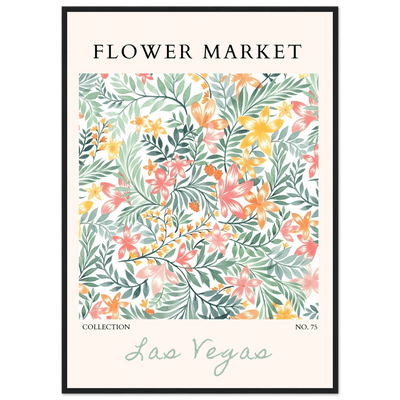 Flower Market Collection Framed Poster – Las Vegas Botanical Bliss Print | Ready-to-Hang Floral Art - Vibrantwalls