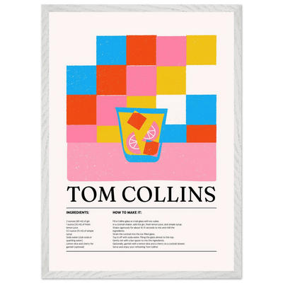Retro Tom Collins Cocktail Recipe - Vibrantwalls