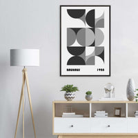 Bauhaus 1928 Geometric Monochrome Wall Art - Vibrantwalls