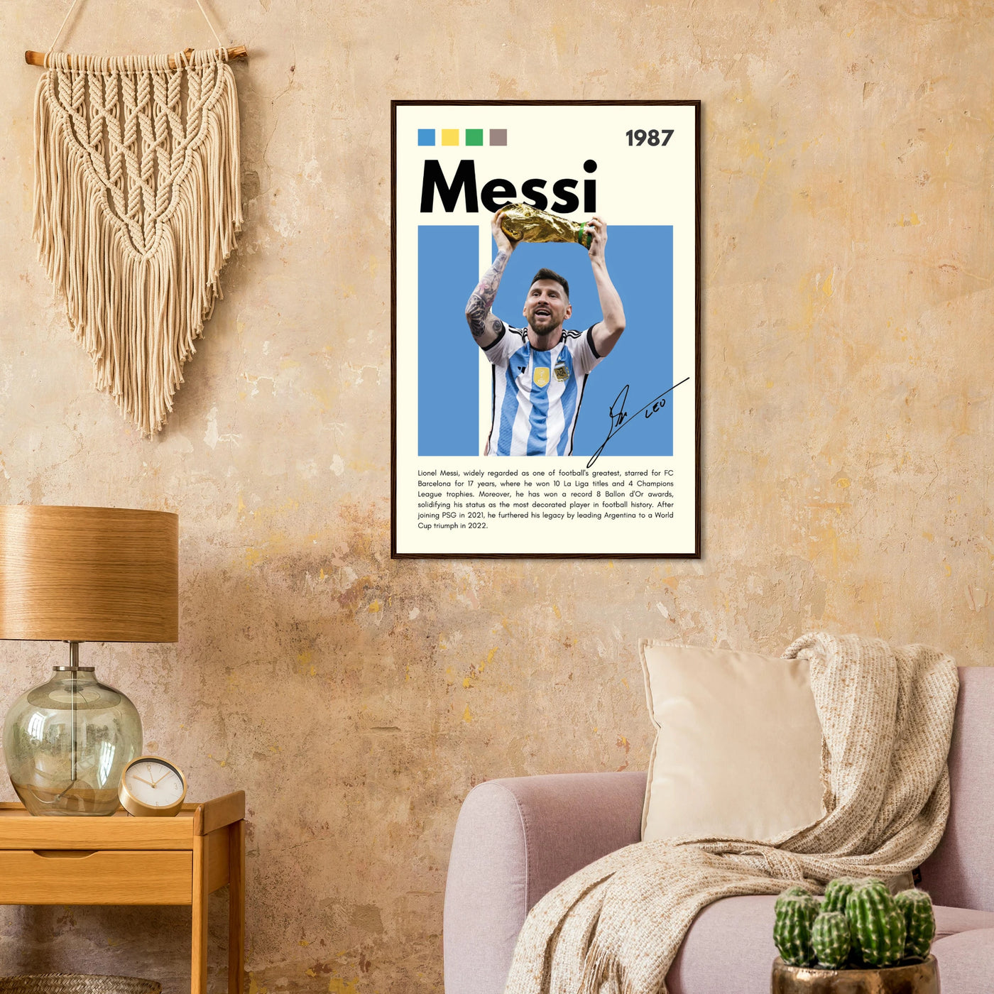 Lionel Messi World Cup Champion Framed Poster Vibrantwalls